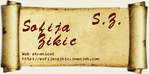 Sofija Žikić vizit kartica